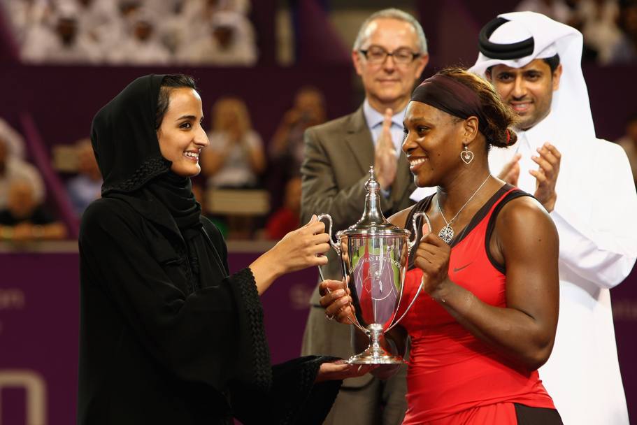 Al Khalifa Tennis and Squash complex di Doha, Serena riceve il suo secondo Masters: è il 2009. Getty Images